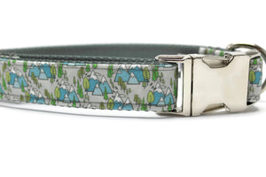 Mountains Canvas Dog Collar