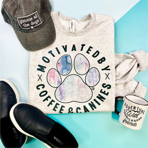 Motivated by Coffee & Canines Sweatshirt